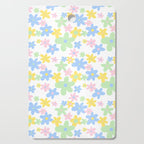 Colorful pastel flower art pattern Cutting Board Gallery Image 1