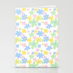 Colorful pastel flower art pattern Stationery Card Gallery Image 2