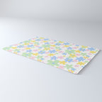 Colorful pastel flower art pattern Rug Gallery Image 3