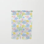 Colorful pastel flower art pattern Wall Hanging Gallery Image 1