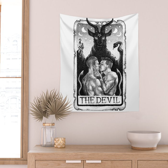 The Devil Tarot Wall Tapestry Gallery Image 2