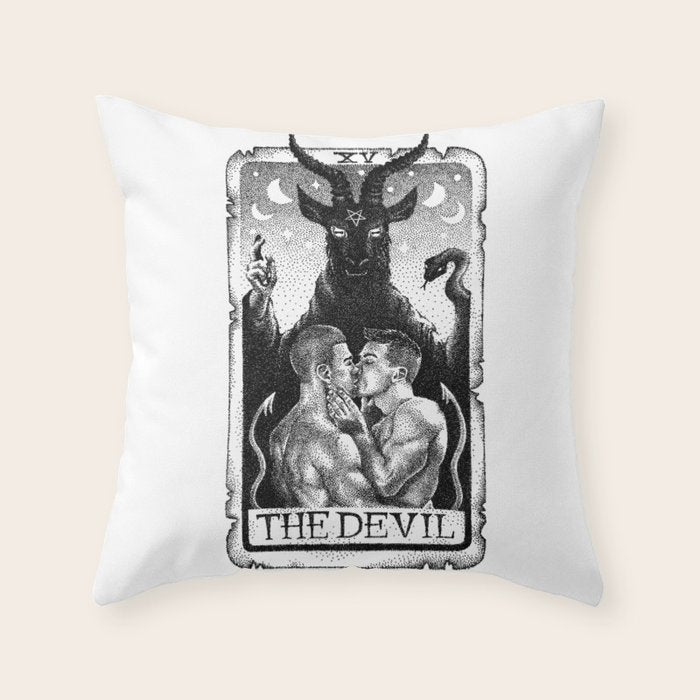 The Devil Tarot Throw Pillow Gallery Image 6