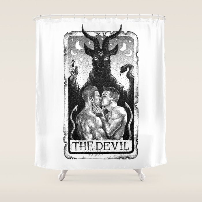 The Devil Tarot Shower Curtain Gallery Image 1