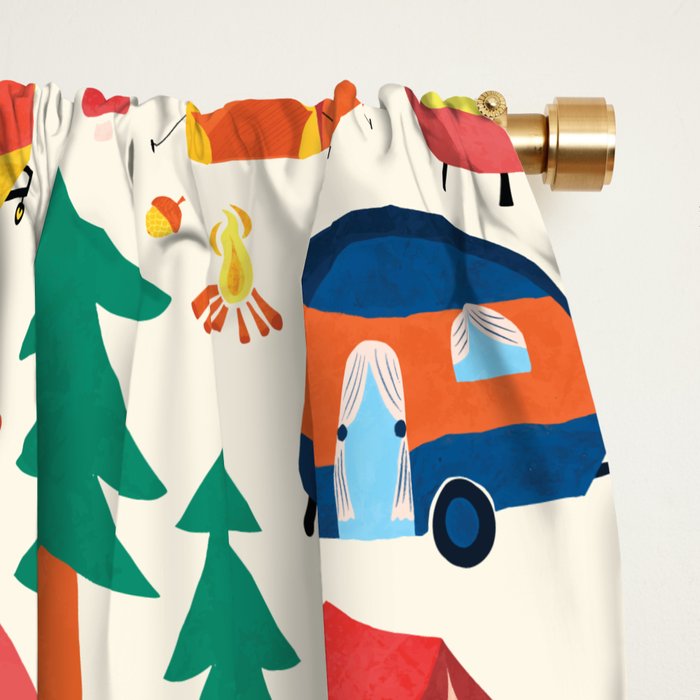 Let's go camping! Window Curtain Gallery Image 2