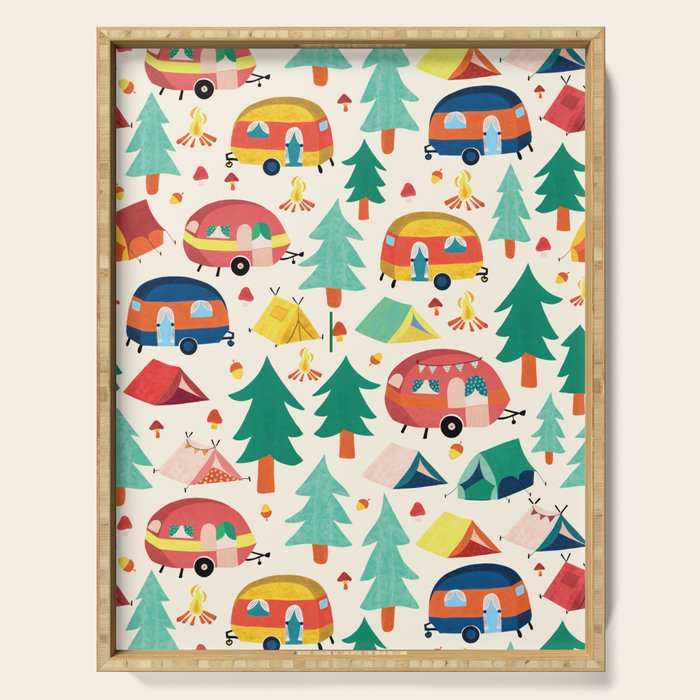 Let's go camping! Serving Tray Gallery Image 1