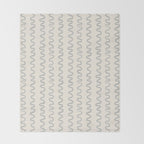 Watercolor Squiggly Lines - Blue Cream Throw Blanket Gallery Image 2