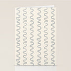 Watercolor Squiggly Lines - Blue Cream Stationery Card Gallery Image 2