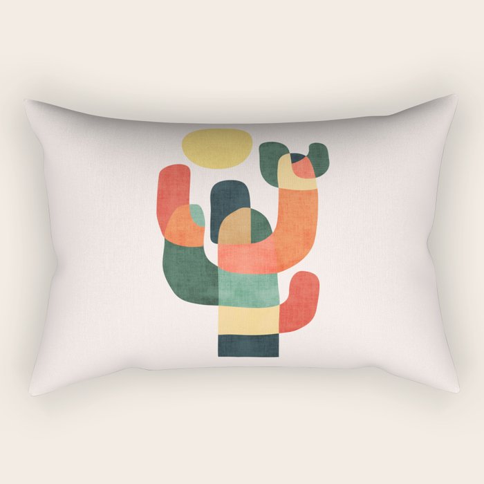 Cactus in the desert Rectangular Pillow Gallery Image 1