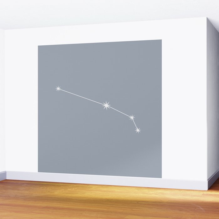 Aries Zodiac Star Constellation Line Art Blue Grey Wall Mural Gallery Image 2