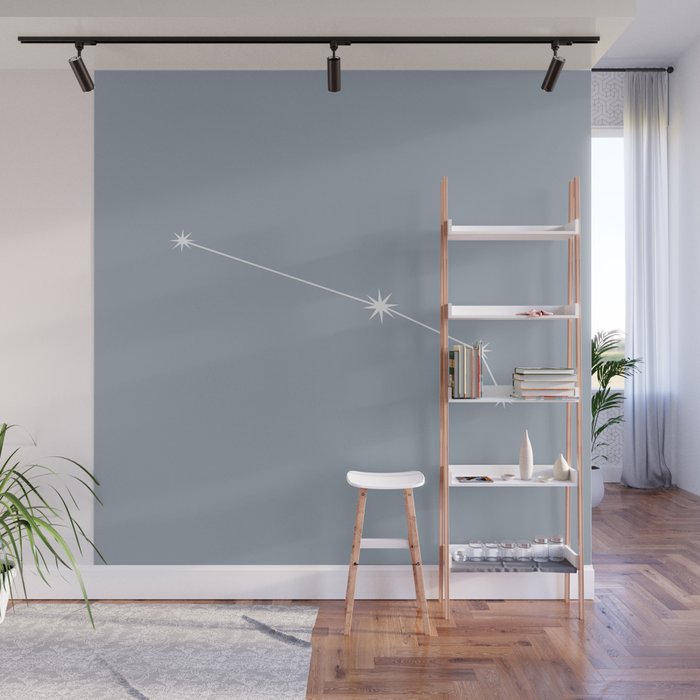 Aries Zodiac Star Constellation Line Art Blue Grey Wall Mural Gallery Image 1