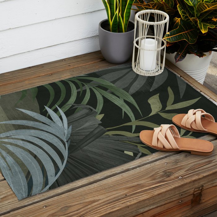 Night Tropical Jungle Outdoor Rug Gallery Image 2