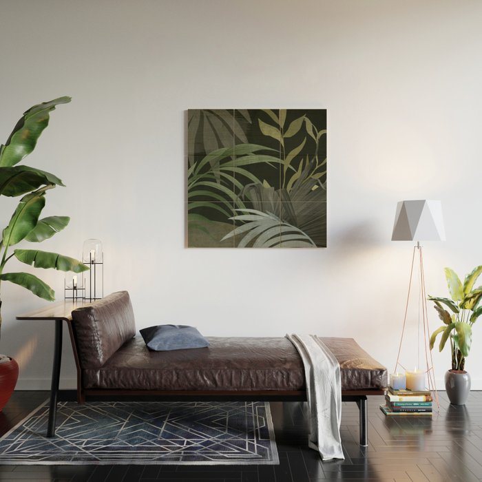 Night Tropical Jungle Wood Wall Art Gallery Image 2