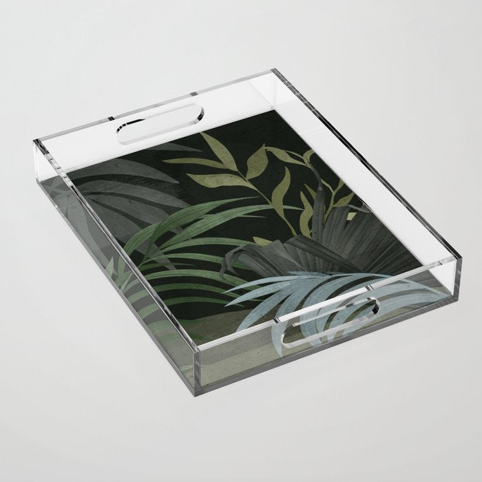 Night Tropical Jungle Acrylic Tray Gallery Image 1