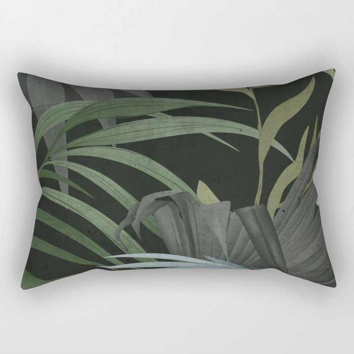 Night Tropical Jungle Rectangular Pillow Gallery Image 1