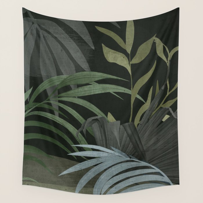 Night Tropical Jungle Wall Tapestry Gallery Image 4