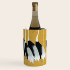 Japanese Red Crown Crane Wall Art - Mustard Yellow Wine Chiller Gallery Image 1
