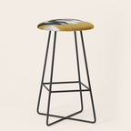 Japanese Red Crown Crane Wall Art - Mustard Yellow Stool Gallery Image 1