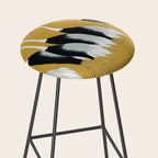 Japanese Red Crown Crane Wall Art - Mustard Yellow Stool Gallery Image 2