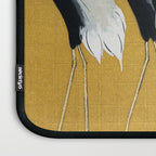 Japanese Red Crown Crane Wall Art - Mustard Yellow Laptop Sleeve Gallery Image 3