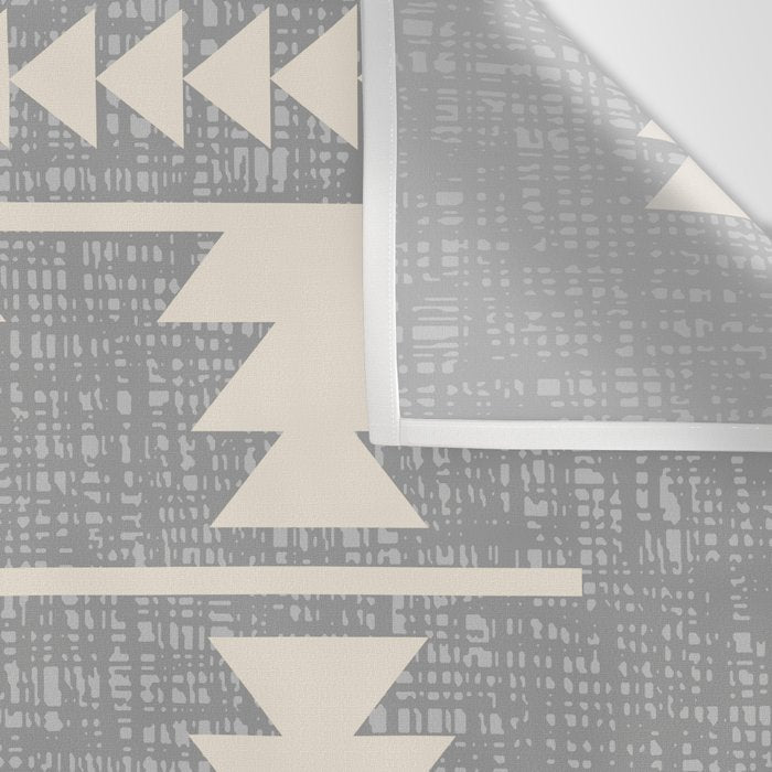 Southwestern Pattern 131 Gray and Beige Wall Tapestry Gallery Image 3