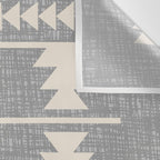 Southwestern Pattern 131 Gray and Beige Wall Tapestry Gallery Image 3
