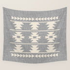 Southwestern Pattern 131 Gray and Beige Wall Tapestry Gallery Image 4