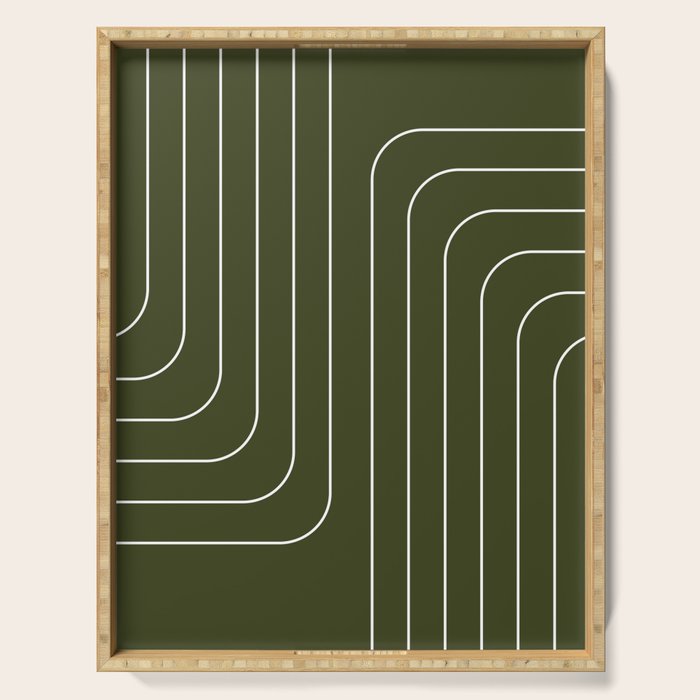 Searching (Olive Green) Serving Tray Gallery Image 1