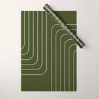 Searching (Olive Green) Wrapping Paper Gallery Image 1