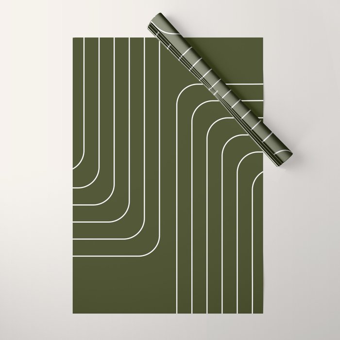 Searching (Olive Green) Wrapping Paper Gallery Image 1