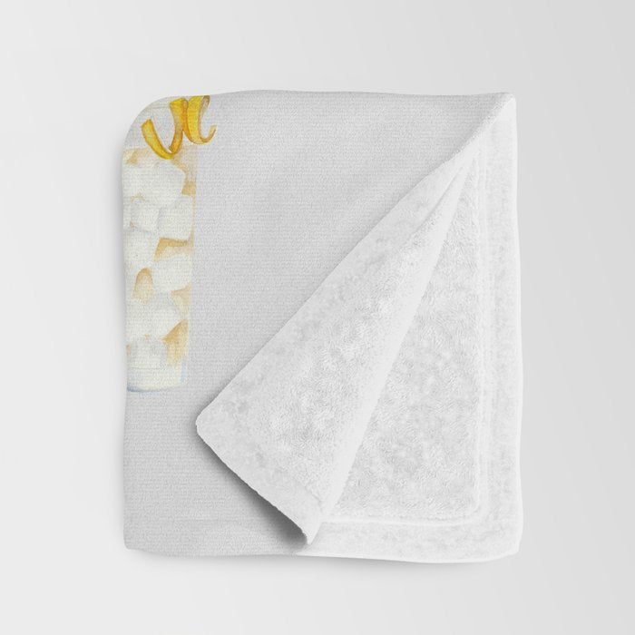 Classic Watercolor Cocktails Drinks Throw Blanket Gallery Image 3