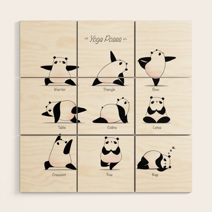 Yoga Panda II Wood Wall Art Gallery Image 1