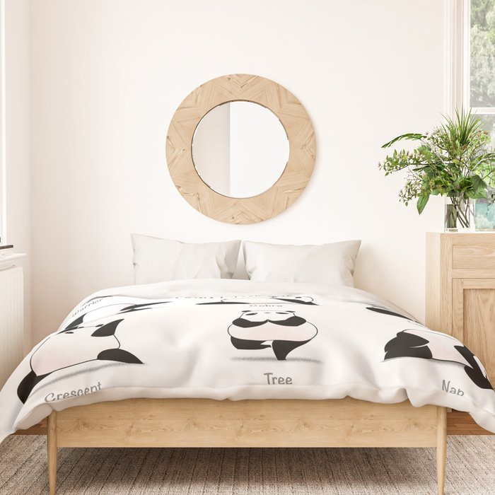 Yoga Panda II Duvet Cover Gallery Image 3