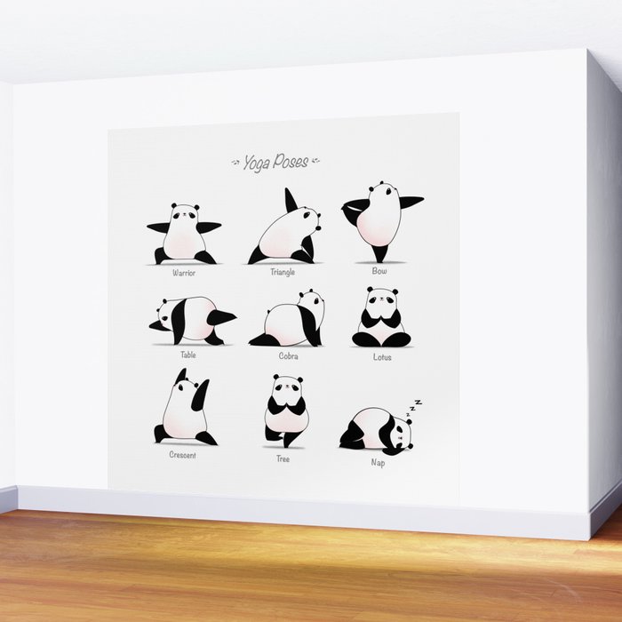 Yoga Panda II Wall Mural Gallery Image 2