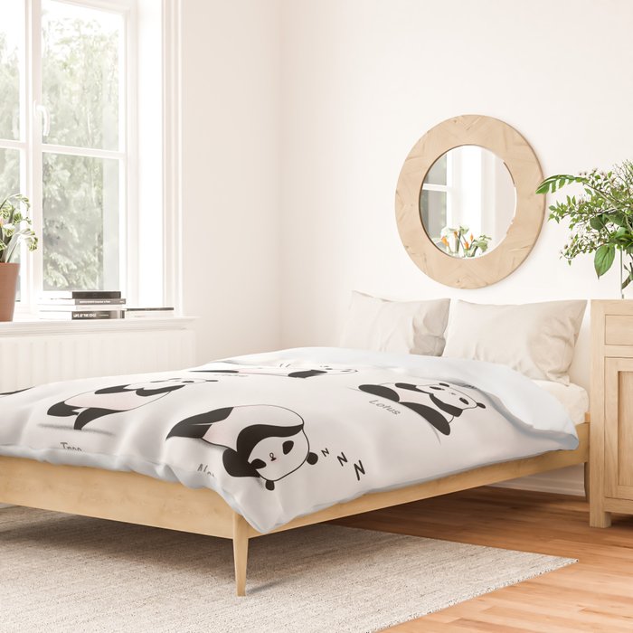 Yoga Panda II Duvet Cover Gallery Image 2