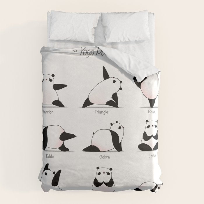 Yoga Panda II Duvet Cover Gallery Image 1
