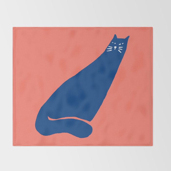 Cat in the wind Throw Blanket Gallery Image 2