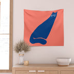 Cat in the wind Wall Tapestry Gallery Image 2