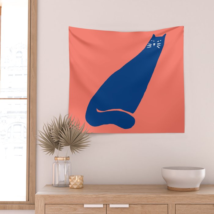 Cat in the wind Wall Tapestry Gallery Image 2