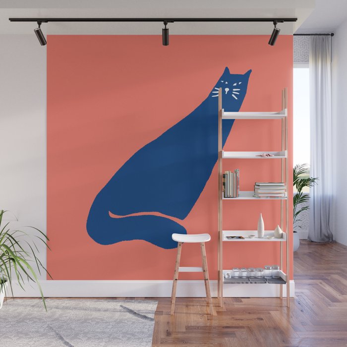 Cat in the wind Wall Mural Gallery Image 1