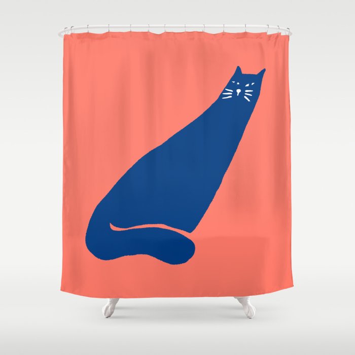 Cat in the wind Shower Curtain Gallery Image 1