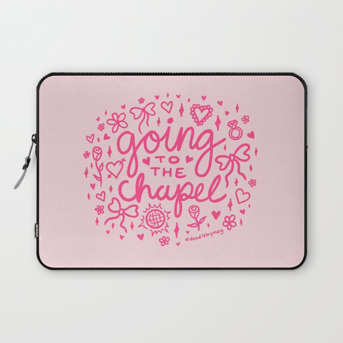 Going to the Chapel in Pink Laptop Sleeve