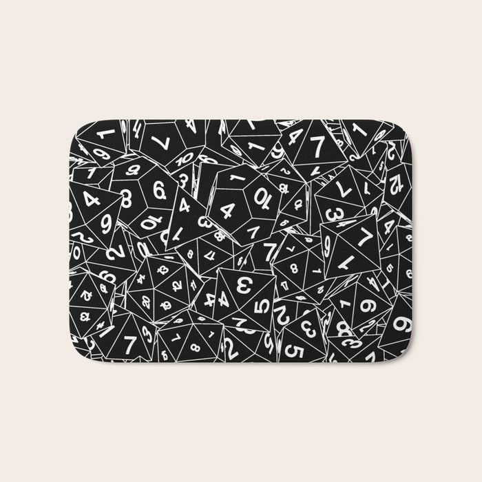 Dungeon Master RPG Gamer Dice Bath Mat Gallery Image 1