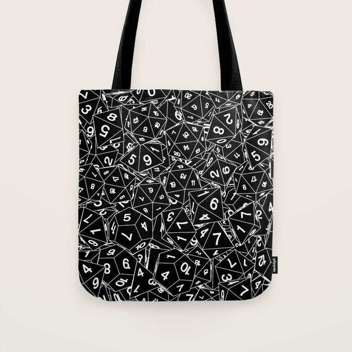 Dungeon Master RPG Gamer Dice Tote Bag Gallery Image 1