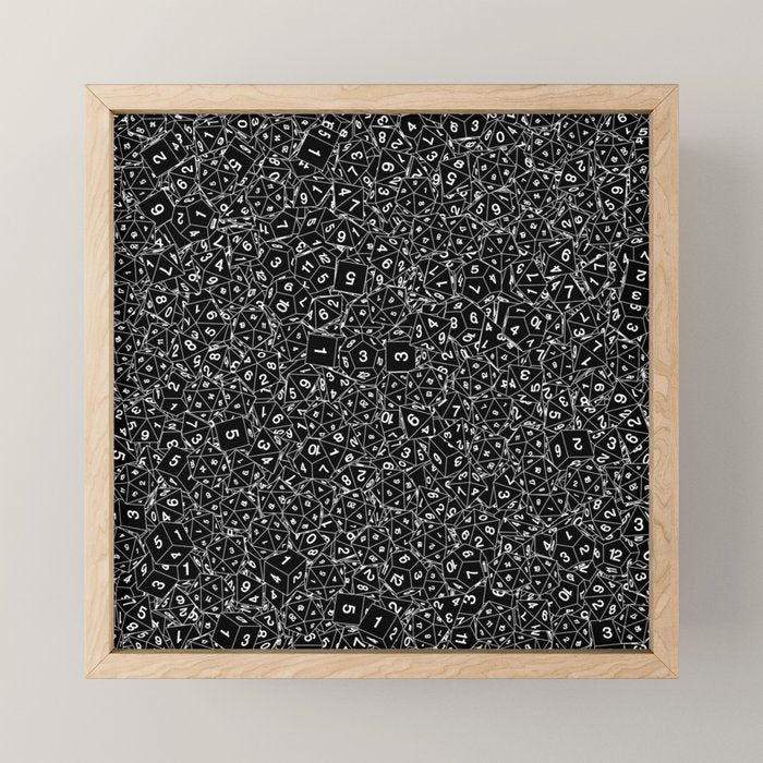 Dungeon Master RPG Gamer Dice Mini Art Print