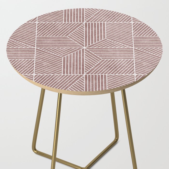 bohemian geometric tiles - mauve Side Table Gallery Image 2