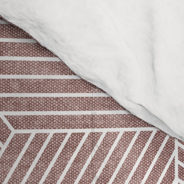 bohemian geometric tiles - mauve Comforter Gallery Image 4