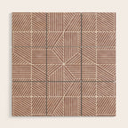 bohemian geometric tiles - mauve Wood Wall Art Gallery Image 1