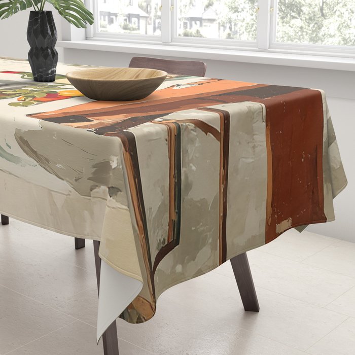 Rustic Holiday Courtyard Still Life Tablecloth Gallery Image 3