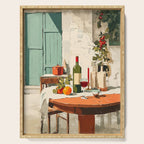 Rustic Holiday Courtyard Still Life Serving Tray Gallery Image 1