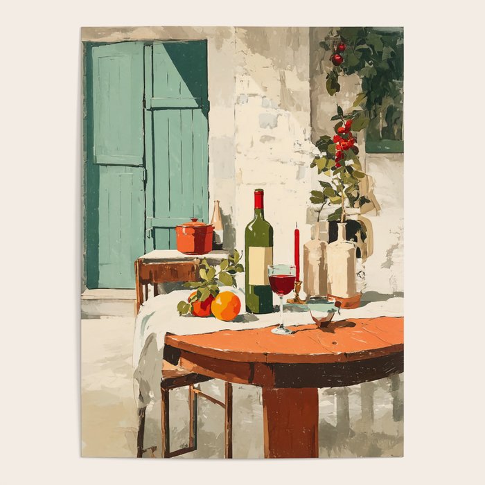 Rustic Holiday Courtyard Still Life Poster Gallery Image 4